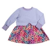 Girly Sweater Pullover Kleid "Buntes Leopardenmuster" Batik Look Baby Mädchen Geschenk Bild 1