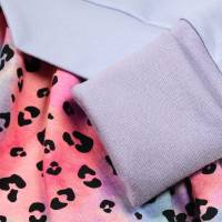 Girly Sweater Pullover Kleid "Buntes Leopardenmuster" Batik Look Baby Mädchen Geschenk Bild 5