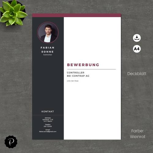 Lebenslauf Vorlage, Bewerbungsvorlage deutsch, Lebenslauf modern kreativ, Bewerbung Anschreiben, Deckblatt, Word + Pages