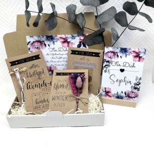 Personalisiertes Geschenk mit Trockenblumen für Frauen, Geburtstagsgeschenk für Schwester und Freundin Bild 3