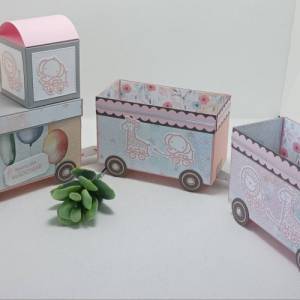 Geschenk Baby Girl Geburt Verpackung Zug Baby Bayparty Geschenkbox Geschenkschachtel Bild 1