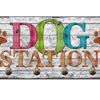 Hundegarderobe DOG STATION Wandgarderobe, Leinenhalter┊tolle Geschenkidee für Hundeliebhaber Bild 1