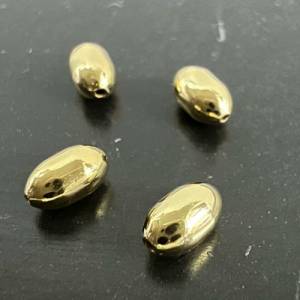 5 x Olive aus vergoldetem 925-Silber, 4,5x2,7mm - A44 Bild 2