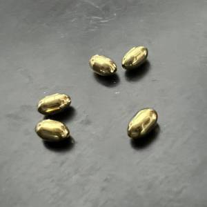 5 x Olive aus vergoldetem 925-Silber, 4,5x2,7mm - A44 Bild 5