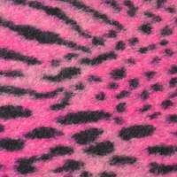 ♕ Wollstoff pink mit Leomuster Tigerstreifen Animalprint 50 x  150 cm ♕ Bild 4