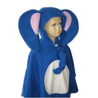 elefant blau halloween fasching kostüm cape poncho für kleinkinder Bild 1