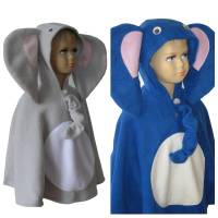 elefant blau halloween fasching kostüm cape poncho für kleinkinder Bild 10
