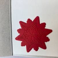 3D Weihnachtskarte mit geprägten& ausgestanzten Sternen in Silber Handarbeit Stampin'Up!Unikat Bild 4