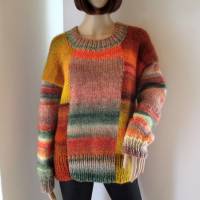 Kuscheliger Pullover in Herbsttönen aus weicher Wolle, Outdoor, Oversize