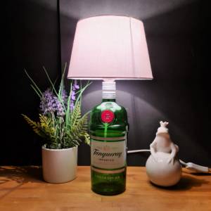 Tanqueray 1,0 L Flaschenlampe, Bottle Lamp - Handmade UNIKAT Upcycling Bild 1