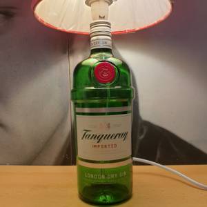 Tanqueray 1,0 L Flaschenlampe, Bottle Lamp - Handmade UNIKAT Upcycling Bild 8