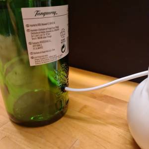 Tanqueray 1,0 L Flaschenlampe, Bottle Lamp - Handmade UNIKAT Upcycling Bild 9