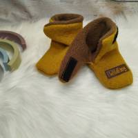 Stiefel Baby aus Walk, Winterboots, Babyschuhe, Gr. 14-22, senfgelb Bild 2