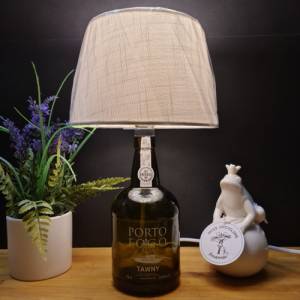 Porto Fogo Tawny 0,75l Bottle Lamp - Flaschenlampe - Handmade UNIKAT Bild 1