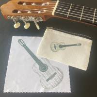 Zubehör-Tasche für Gitarre mit Reinigungstuch, Geschenk Gitarrenspieler Konzert Gitarre Bild 6