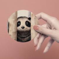 XL Sticker Flakes SET *Neugierige Waldtiere* • Runde Aquarell Tier Aufkleber für Kinder, Planer und Journaling Bild 4