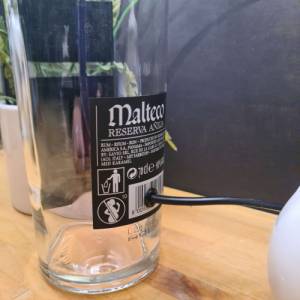 MALTECO Flaschenlampe, Bottle Lamp 0,7 l - Handmade UNIKAT Upcycling Bild 4