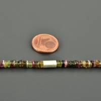 Turmalinkette mit 925er Silber kleine runde Scheiben aus buntem Turmalin multicolor zarter Edelsteinschmuck handmade Uni Bild 6