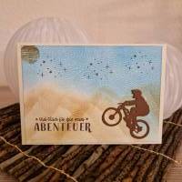 Fahrrad / Geburtstag / Geburtstagskarte / Radfahren / Berge / Sterne / Abenteuer / Glück Bild 1