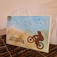 Fahrrad / Geburtstag / Geburtstagskarte / Radfahren / Berge / Sterne / Abenteuer / Glück Bild 2