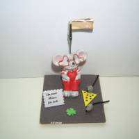 Geldgeschenk, ein paar Mäuse für dich, Geburtstag,Geschenk, Geldgeschenkverpackung,Knete-Flocken,Käse,Kleeblatt Bild 1