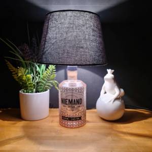 NIEMAND Gin 0,5l  Flaschenlampe, Bottle Lamp - Handmade UNIKAT Upcycling Bild 1