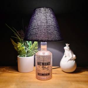 NIEMAND Gin 0,5l  Flaschenlampe, Bottle Lamp - Handmade UNIKAT Upcycling Bild 4