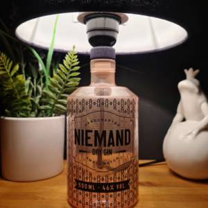 NIEMAND Gin 0,5l  Flaschenlampe, Bottle Lamp - Handmade UNIKAT Upcycling Bild 7