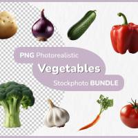 Gemüse PNG Stockphoto Bundle - 8 Fotorealistische Bilder, Transparenter Hintergrund - Kommerziell Nutzbar Bild 1