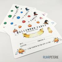 4er Set Halloween Einladungskarten für Kinderpartys | Blanko zum Selbstausfüllen | A6 Halloween Karte mit Umschlag Bild 3