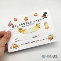 4er Set Halloween Einladungskarten für Kinderpartys | Blanko zum Selbstausfüllen | A6 Halloween Karte mit Umschlag Bild 4