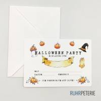 4er Set Halloween Einladungskarten für Kinderpartys | Blanko zum Selbstausfüllen | A6 Halloween Karte mit Umschlag Bild 6