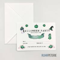 4er Set Halloween Einladungskarten für Kinderpartys | Blanko zum Selbstausfüllen | A6 Halloween Karte mit Umschlag Bild 9
