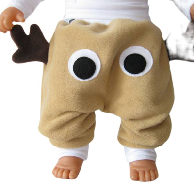 mitwachshose pumphose haremshose fleece " elch " ca. gr. 62 bis ca. gr. 80