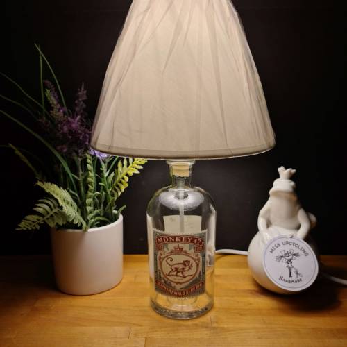 Monkey 47 Slow Gin Flaschenlampe, Bottle Lamp 0,5 l - Handmade UNIKAT Upcycling
