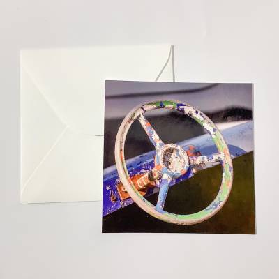 Briefkarte Tretboot II quadratisch