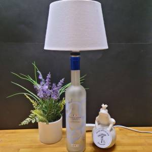 Ignis French Grain Vodka Flaschenlampe, Bottle Lamp 0,7 l - Handmade UNIKAT Upcycling Bild 6