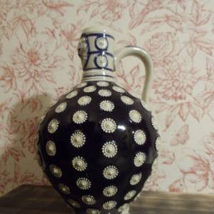 Großer Krug Ton Keramik Vase Blumenvase original Gerzit Kanne Bauernhaus Landhaus Cottage Stil Vintage Brocante Shabby C Bild 1