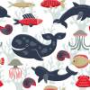 Kinderbordüre: Wale - Delfine - Fische | optional selbstklebend - 18 cm Höhe Bild 7
