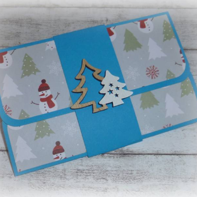 Karte für eine Gutscheinkarte oder Geldschein(e), Geschenkidee zu Weihnachten oder Nikolaus, Handmade