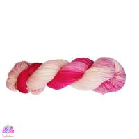 Handgefärbte Sockenwolle Trekking 4fach, Farbe: Rosa Wolke Bild 1
