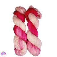 Handgefärbte Sockenwolle Trekking 4fach, Farbe: Rosa Wolke Bild 2