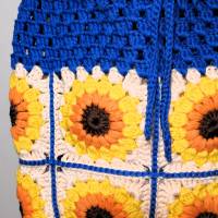 Sunflower-Bag, Granny-Square-Tasche mit Baumwollgarn gehäkelt, trendige Tasche Bild 4