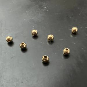 vergoldete 925-Silber Kugeln, Quetschkugeln, Quetschperlen, verschiedene Größe, 1,8mm, 2,0mm, 2,2mm, 2,5mm Bild 2