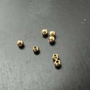 vergoldete 925-Silber Kugeln, Quetschkugeln, Quetschperlen, verschiedene Größe, 1,8mm, 2,0mm, 2,2mm, 2,5mm Bild 3