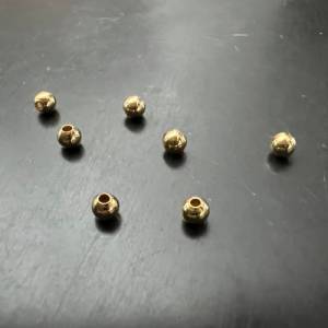 vergoldete 925-Silber Kugeln, Quetschkugeln, Quetschperlen, verschiedene Größe, 1,8mm, 2,0mm, 2,2mm, 2,5mm Bild 5