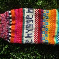 Bunte Socken hygge Gr. 40/41 - gestrickte Socken in nordischen Fair Isle Mustern Bild 3