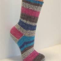 handgestrickte Socken, Strümpfe Gr. 38/39, Damensocken in einem bunten Mix Bild 6
