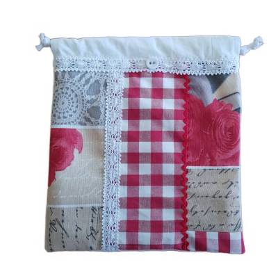 Stoffbeutel Geschenkverpackung Patchwork Unikat handgemacht Baumwolle