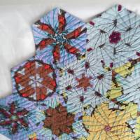 Decke mit dem Patchworkmuster "Kaleidoskop" genäht Bild 2